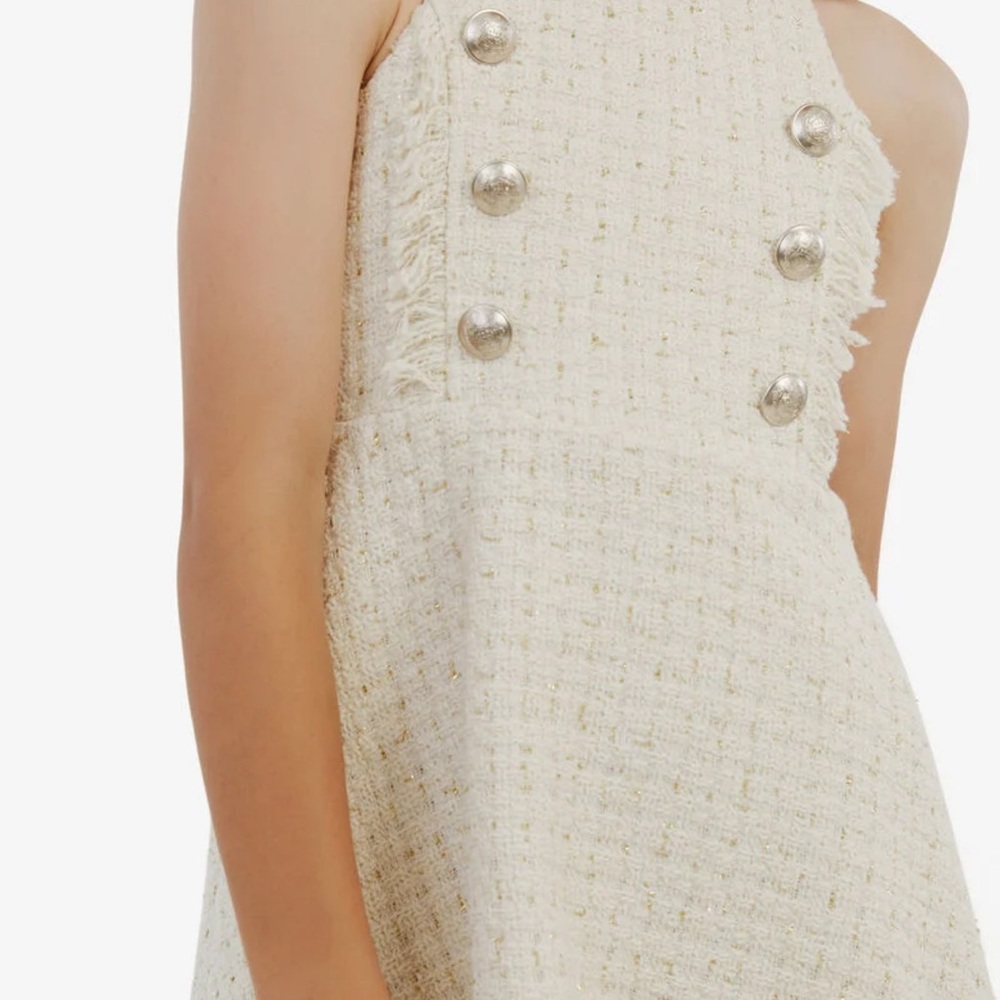 Bardot Junior Roma Cream Boucle Dress